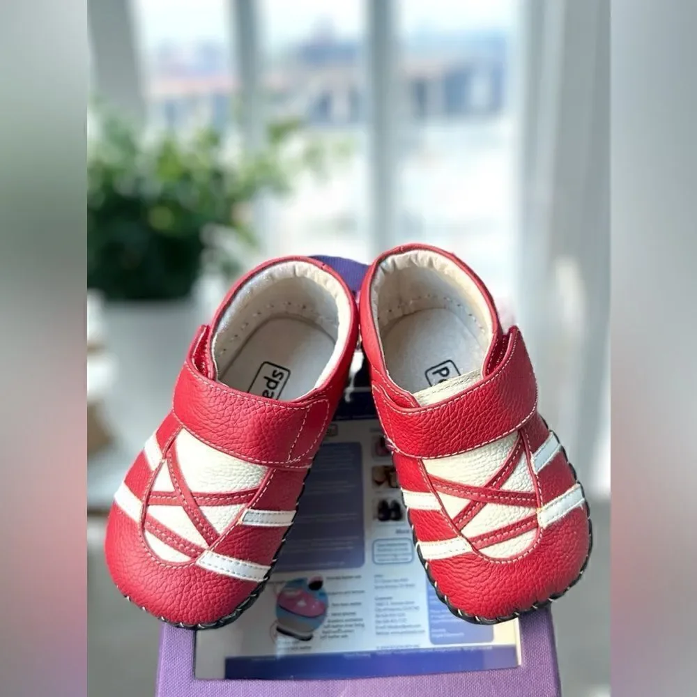 PEDIPED Hand Stitched Braden soft-soled Leather Baby Shoes Size 6-12 Months